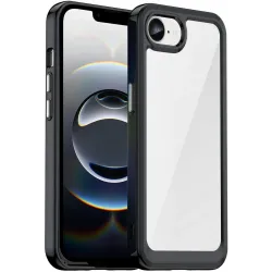 Phonesta Acrylic Hybrid Back Cover hoesje voor Apple iPhone 17e/16e - Zwart