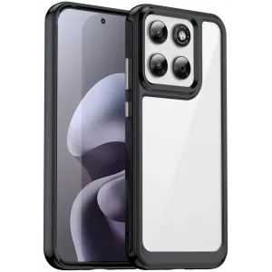 Phonesta Acrylic Hybrid Back Cover hoesje voor Motorola Moto G67/G77 - Zwart