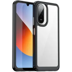 Phonesta Acrylic Hybrid Back Cover hoesje voor Xiaomi Redmi A7 Pro - Zwart