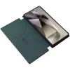 Phonesta Carbon Fiber Skin Book Wallet Case hoesje voor Samsung Galaxy S25 Ultra - Donkergroen 2