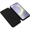 Phonesta Carbon Fiber Skin Book Wallet Case hoesje voor Samsung Galaxy S25 - Zwart 2