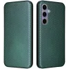 Phonesta Carbon Fiber Skin Book Wallet Case hoesje voor Samsung Galaxy S25 Plus - Donkergroen