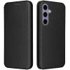 Phonesta Carbon Fiber Skin Book Wallet Case hoesje voor Samsung Galaxy S25 Plus - Zwart