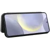 Phonesta Carbon Fiber Skin Book Wallet Case hoesje voor Samsung Galaxy S25 Plus - Zwart 3