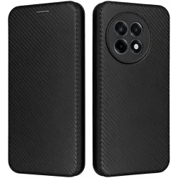 Phonesta Carbon Fiber Skin Book Wallet Case hoesje voor OnePlus 13R - Zwart