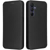Phonesta Carbon Fiber Skin Book Wallet Case hoesje voor Samsung Galaxy A16 - Zwart
