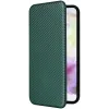Phonesta Carbon Fiber Skin Book Wallet Case hoesje voor Samsung Galaxy A26 - Donkergroen 8