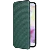 Phonesta Carbon Fiber Skin Book Wallet Case hoesje voor Samsung Galaxy A36 - Donkergroen 5