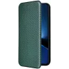 Phonesta Carbon Fiber Skin Book Wallet Case hoesje voor Xiaomi Poco X7 Pro - Donkergroen 8