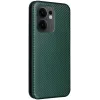 Phonesta Carbon Fiber Skin Book Wallet Case hoesje voor Oppo Reno13 F 4G/5G / Reno13 FS 5G - Donkergroen 9