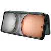 Phonesta Carbon Fiber Skin Book Wallet Case hoesje voor Realme 14x / C75 - Donkergroen 2