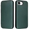 Phonesta Carbon Fiber Skin Book Wallet Case hoesje voor Apple iPhone 17e/16e - Donkergroen