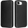 Phonesta Carbon Fiber Skin Book Wallet Case hoesje voor Apple iPhone 17e/16e - Zwart