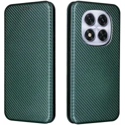 Phonesta Carbon Fiber Skin Book Wallet Case hoesje voor Xiaomi Redmi Note 14 Pro 4G - Donkergroen