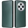 Phonesta Carbon Fiber Skin Book Wallet Case hoesje voor Xiaomi Redmi 14C / Xiaomi Poco C75 - Donkergroen