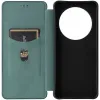 Phonesta Carbon Fiber Skin Book Wallet Case hoesje voor Xiaomi Redmi 14C / Xiaomi Poco C75 - Donkergroen 5
