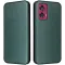 Phonesta Carbon Fiber Skin Book Wallet Case hoesje voor Motorola Edge 50 Fusion - Donkergroen