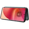 Phonesta Carbon Fiber Skin Book Wallet Case hoesje voor Motorola Edge 50 Fusion - Donkergroen 3
