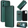 Phonesta Carbon Fiber Skin Book Wallet Case hoesje voor Motorola Moto G05 / Moto E15 - Donkergroen 7