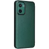 Phonesta Carbon Fiber Skin Book Wallet Case hoesje voor Motorola Moto G05 / Moto E15 - Donkergroen 9