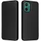 Phonesta Carbon Fiber Skin Book Wallet Case hoesje voor Motorola Moto G05 / Moto E15 - Zwart