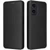 Phonesta Carbon Fiber Skin Book Wallet Case hoesje voor Motorola Moto G35 - Zwart