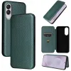 Phonesta Carbon Fiber Skin Book Wallet Case hoesje voor Samsung Galaxy S25 Edge - Donkergroen