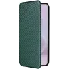 Phonesta Carbon Fiber Skin Book Wallet Case hoesje voor Samsung Galaxy S25 Edge - Donkergroen 2