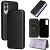 Phonesta Carbon Fiber Skin Book Wallet Case hoesje voor Samsung Galaxy S25 Edge - Zwart