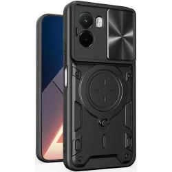 Phonesta CamLock Back Cover hoesje voor Xiaomi Poco M7 - Zwart