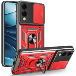 Phonesta CamShield Back Cover hoesje voor Samsung Galaxy S25 Edge - Rood