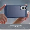 Phonesta Carbon Silicone Back Cover hoesje voor Samsung Galaxy S25 Edge - Blauw 6