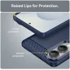 Phonesta Carbon Silicone Back Cover hoesje voor Samsung Galaxy S25 Edge - Blauw 7