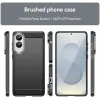 Phonesta Carbon Silicone Back Cover hoesje voor Samsung Galaxy S25 Edge - Zwart 3