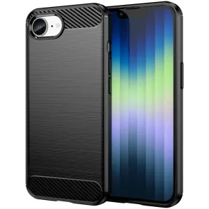 Phonesta Carbon Silicone Back Cover hoesje voor Apple iPhone 17e/16e - Zwart