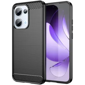 Phonesta Carbon Silicone Back Cover hoesje voor Oppo Reno13 - Zwart