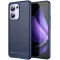 Phonesta Carbon Silicone Back Cover hoesje voor Oppo Reno13 F 4G/5G / Reno13 FS 5G - Blauw