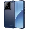 Phonesta Carbon Silicone Back Cover hoesje voor Xiaomi 15 - Blauw