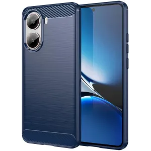 Phonesta Carbon Silicone Back Cover hoesje voor Xiaomi Poco X7 Pro - Blauw