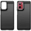 Phonesta Carbon Silicone Back Cover hoesje voor Motorola Moto G05 / Moto E15 - Zwart 2