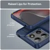 Phonesta Carbon Silicone Back Cover hoesje voor Motorola Moto G17/G17 Power/G15/G15 Power - Blauw 6