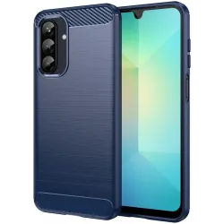 Phonesta Carbon Silicone Back Cover hoesje voor Samsung Galaxy A26 - Blauw