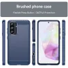 Phonesta Carbon Silicone Back Cover hoesje voor Samsung Galaxy A36/A56 - Blauw 8