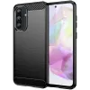 Phonesta Carbon Silicone Back Cover hoesje voor Samsung Galaxy A36/A56 - Zwart