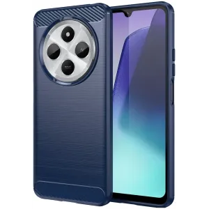Phonesta Carbon Silicone Back Cover hoesje voor Xiaomi Redmi 14C / Xiaomi Poco C75 - Blauw
