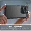 Phonesta Carbon Silicone Back Cover hoesje voor Xiaomi Redmi Note 14 4G - Zwart 5