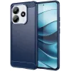 Phonesta Carbon Silicone Back Cover hoesje voor Xiaomi Redmi Note 14 5G - Blauw