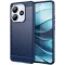 Phonesta Carbon Silicone Back Cover hoesje voor Xiaomi Redmi Note 14 5G - Blauw