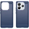Phonesta Carbon Silicone Back Cover hoesje voor Xiaomi Redmi Note 14 5G - Blauw 2