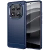 Phonesta Carbon Silicone Back Cover hoesje voor Xiaomi Redmi Note 14 Pro 5G / Xiaomi Poco X7 - Blauw